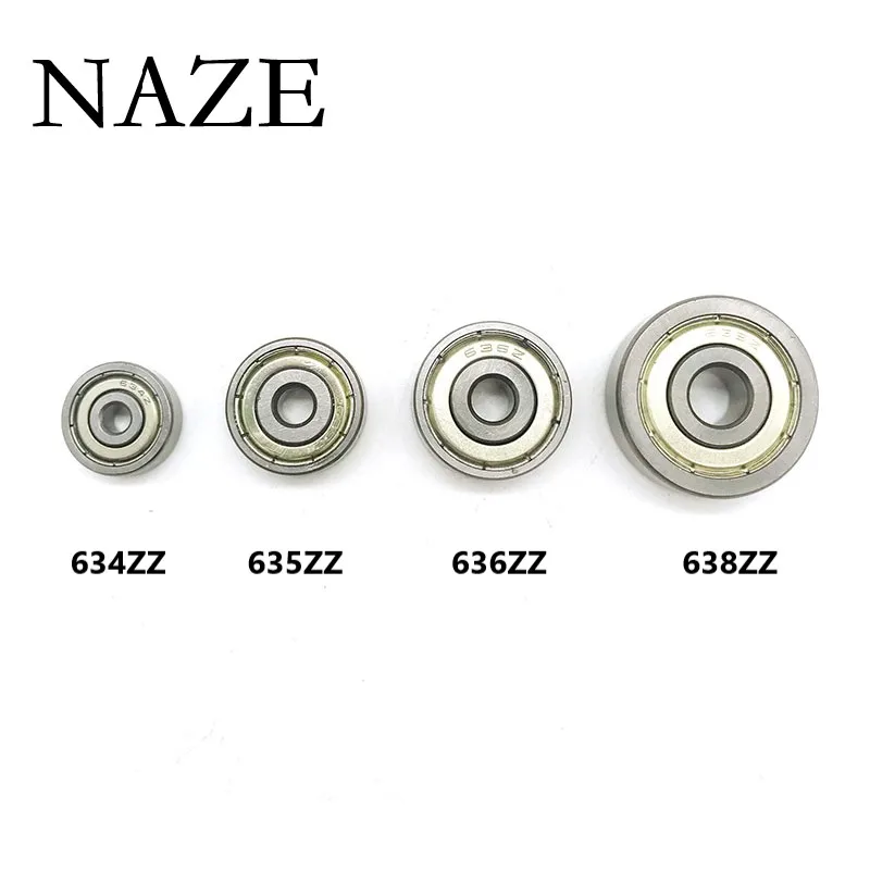 NAZE 5PCS Miniaturowe łożysko kulkowe zwykłe 633ZZ 634ZZ 635ZZ 636ZZ 637ZZ 638ZZ 639ZZ