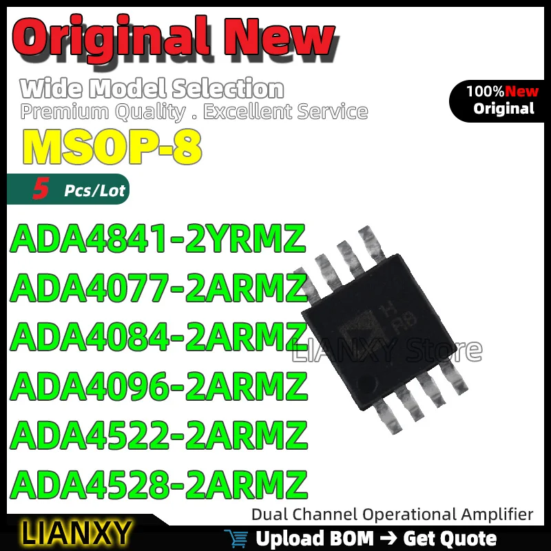 

5 шт. MSOP-8 ADA4841-2YRMZ ADA4077-2ARMZ ADA4084-2ARMZ ADA4096-2ARMZ ADA4522-2ARMZ ADA4528-2ARMZ новый оригинальный