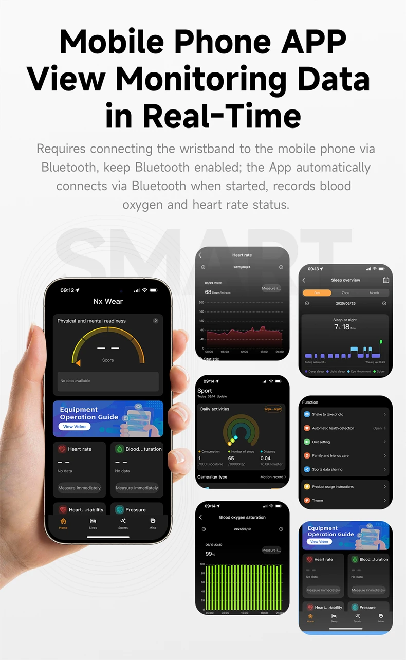 Fitness Tracker Smart Armband Mit Herzfrequenz Und Gps Für Herren_voghion.com