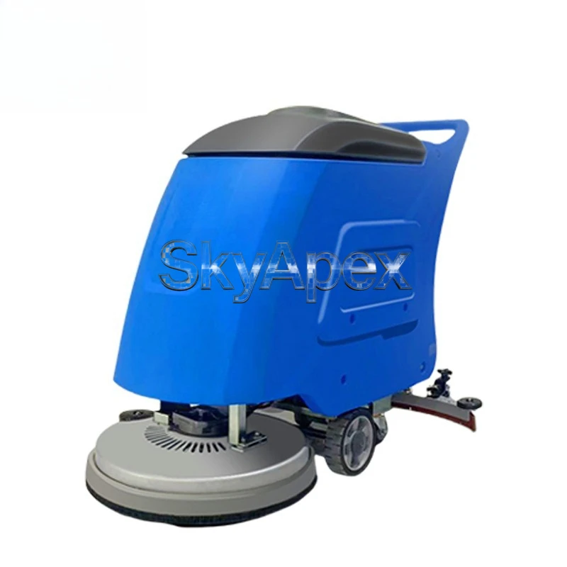 Commercial Industrial Floor Scrubber Hand Push Sweeping Vacuum Mopping All-in-One Cleaning Machine for Workshop Mall Supermarket