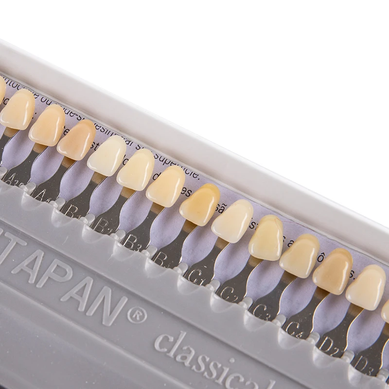 Guía de productos de blanqueamiento Dental Vita, 16 colores, modelo de placa colorimétrica, diseño de forma de diente para dispositivo de belleza