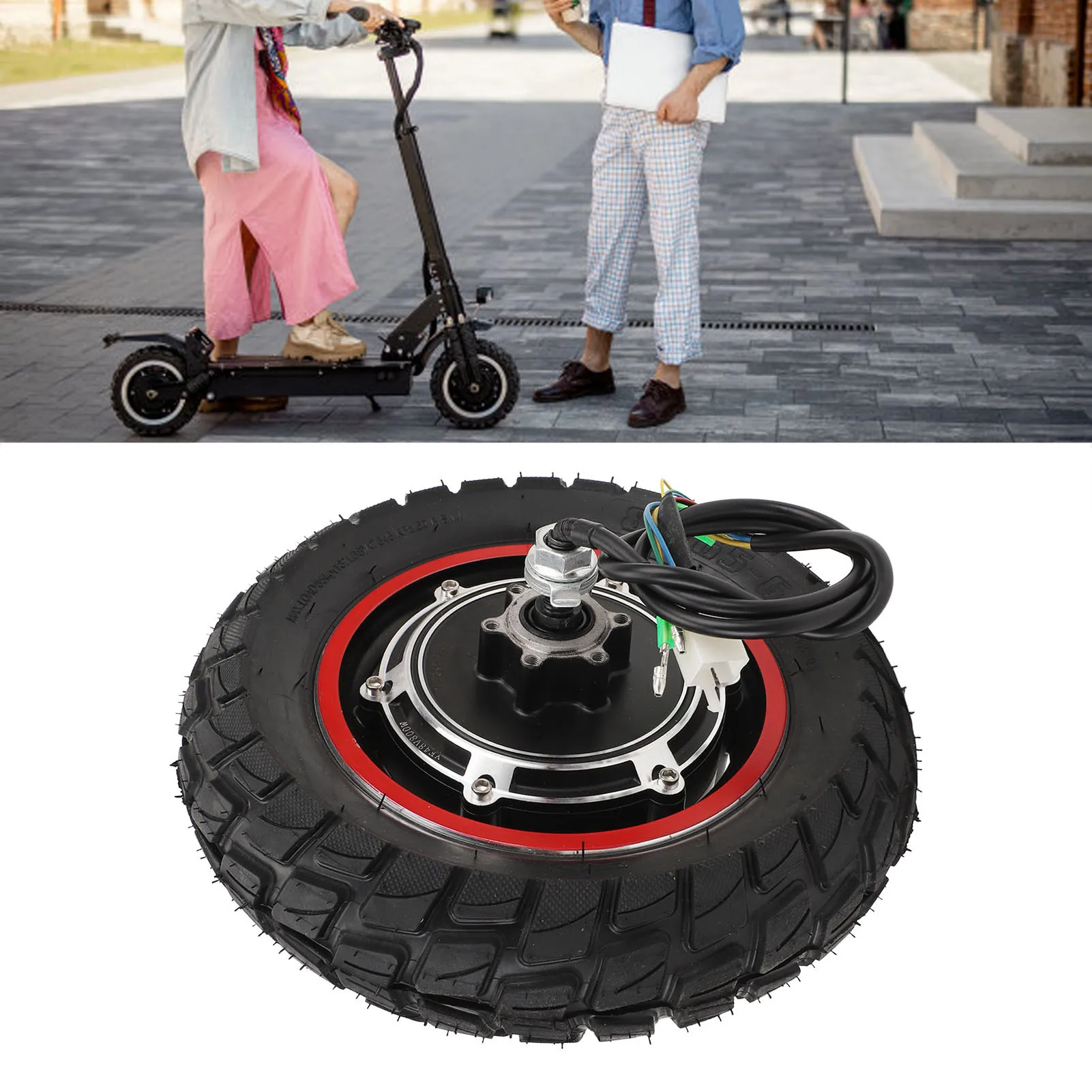

Electric Hub Motor Anti Slip Water Resistant Rear Wheel Drive 10 Inch Hub Motor 250 To 1000RPM Powerful for Electric Scooter
