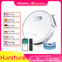 HONITURE Robot Vacuum Cleaner 4000Pa Smart Home Mop Sweeping & Dragging Integrated Self-Charging App&Remote&Voice Control