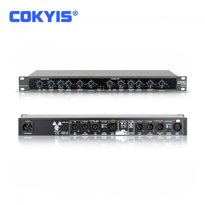 

NEW234XL Professional Digital Crossover Sound Peripheral Equipment Amplifier Speaker Stereo 2/3 Way Mono 4 Way Subwoofer Crossov