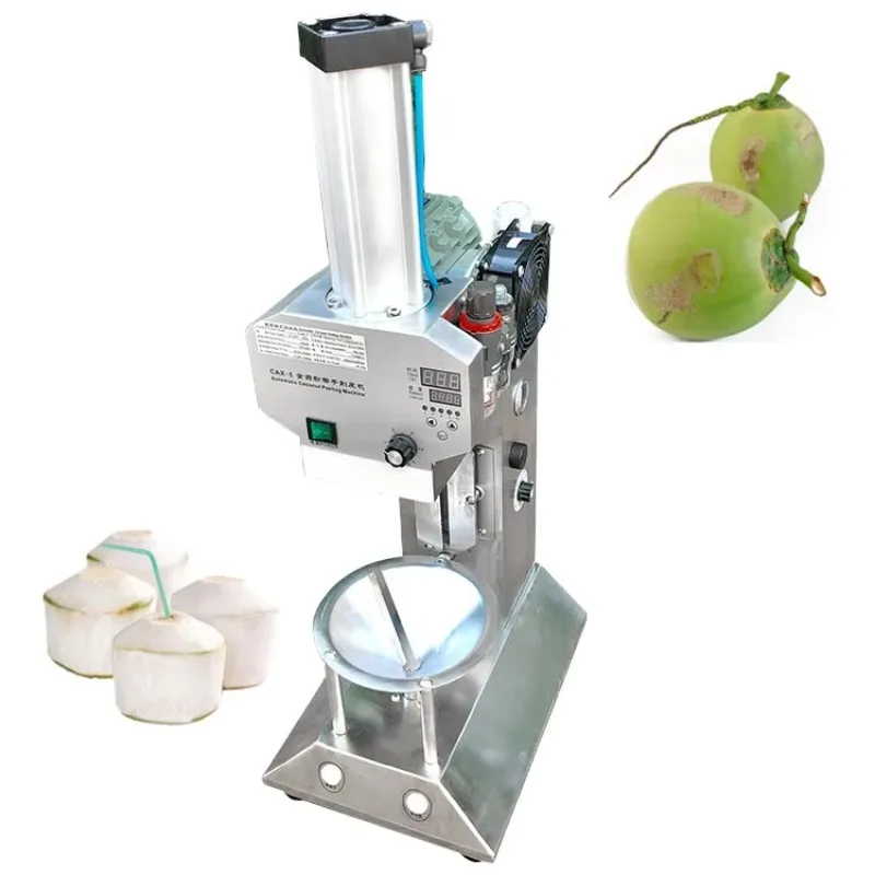Máquina peladora de piel de coco automática joven verde ajustable