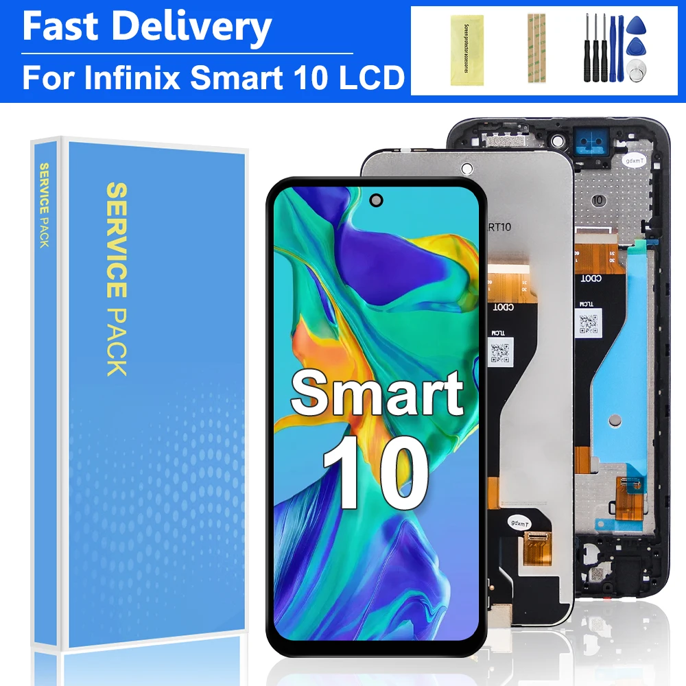 6,67'' Für Infinix Smart 10 LCD X6725 LCD-Display Touchscreen mit Rahmenbaugruppe Für Infinix Smart10 Display-Ersatz