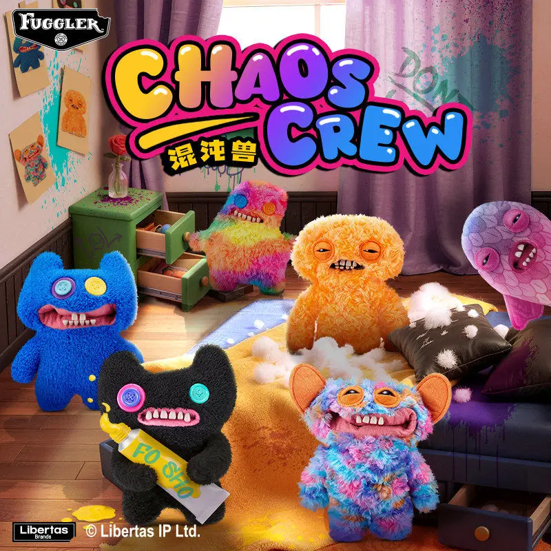 

Плюшевые игрушки FUGGLER Chaos Crew, забавные, уродливо-милые монстры с зубами, модные коллекционные мягкие игрушки для подарков