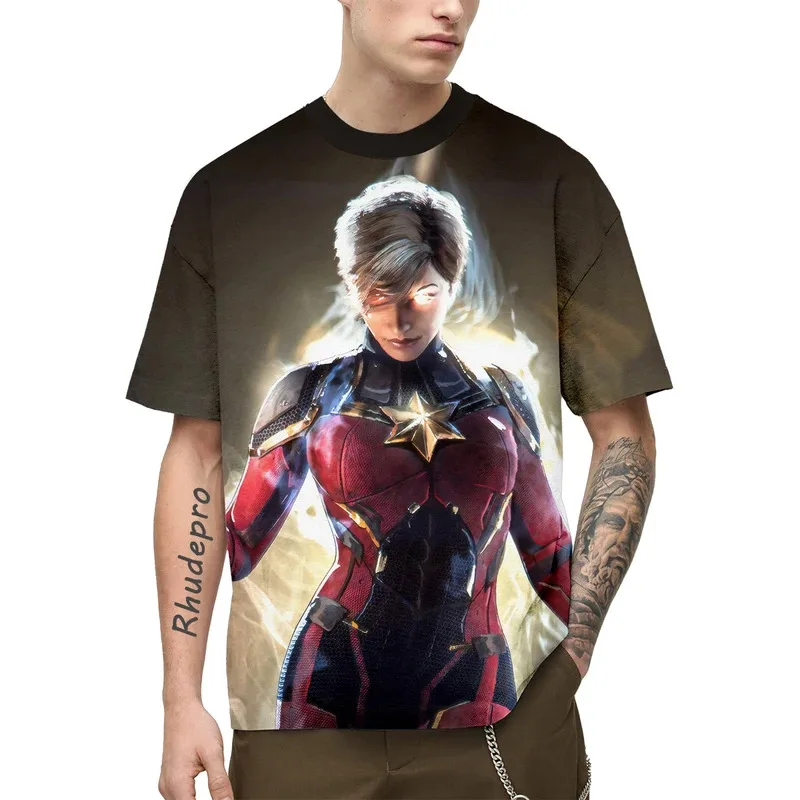 Miniso المنتقمون سبايدرمان 2024 جديد الصيف الرجال تي شيرتات قصيرة الاكمام ثلاثية الأبعاد تي شيرت مطبوع عادية تنفس الهيب هوب تي شيرت