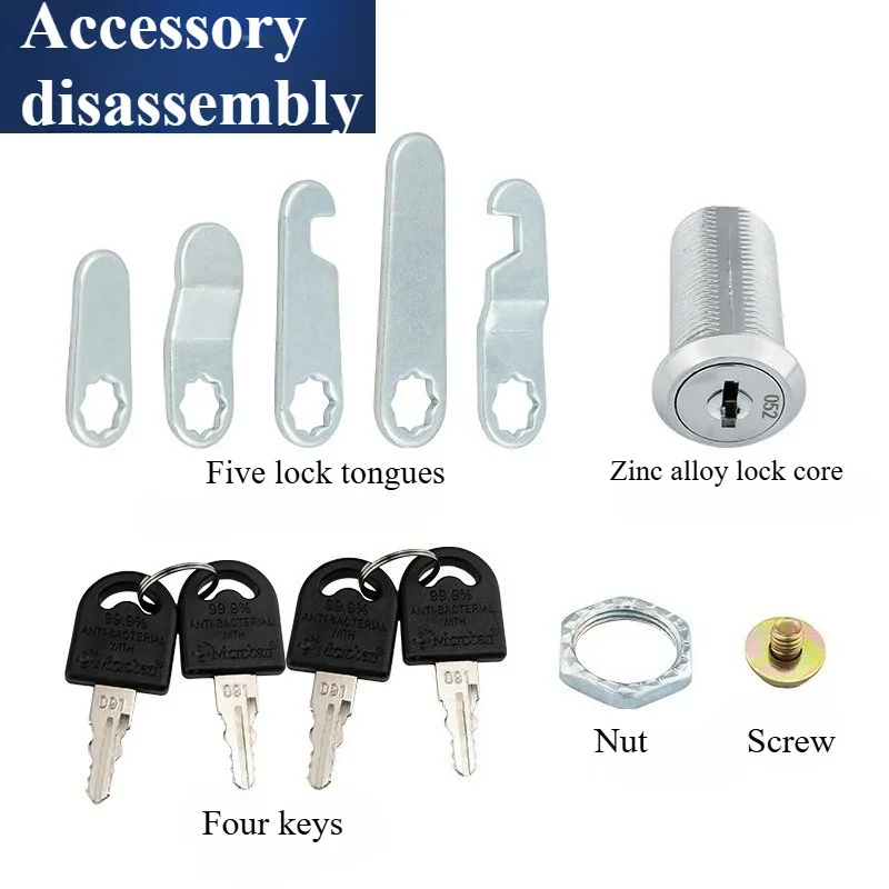 

Filing cabinet lock, archive cabinet lock, electrical box rotating tongue lock