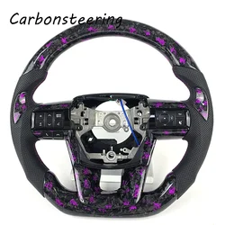 Cars Accessories For Toyota Customized Forged Carbon Fiber Racing Steering Wheel Sport Design for Hilux Fortuner Land Cruiser GR