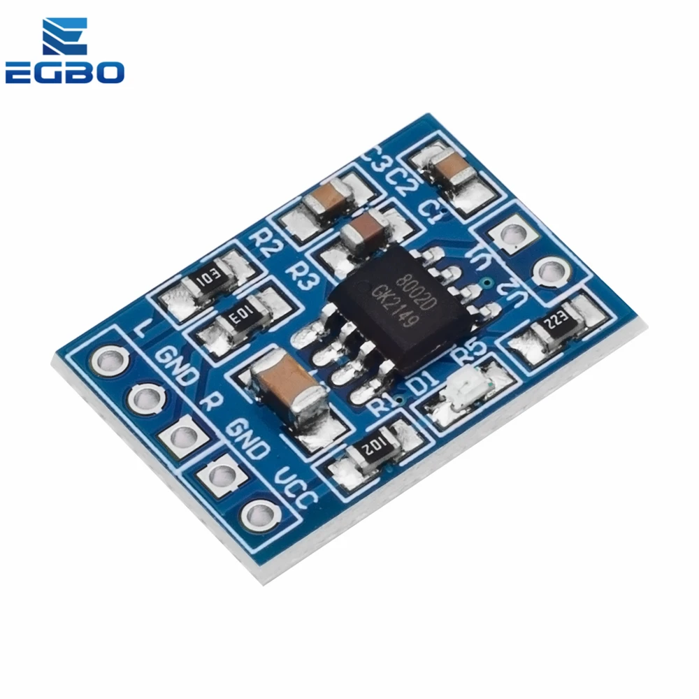 1 ~ 5 قطعة EGBO Mini HXJ8002 الصوت مكبر كهربائي لوحة تركيبية BTL مضخم الصوت وحدة 3 واط أحادية قناة صوت منخفضة الضوضاء المتكلم