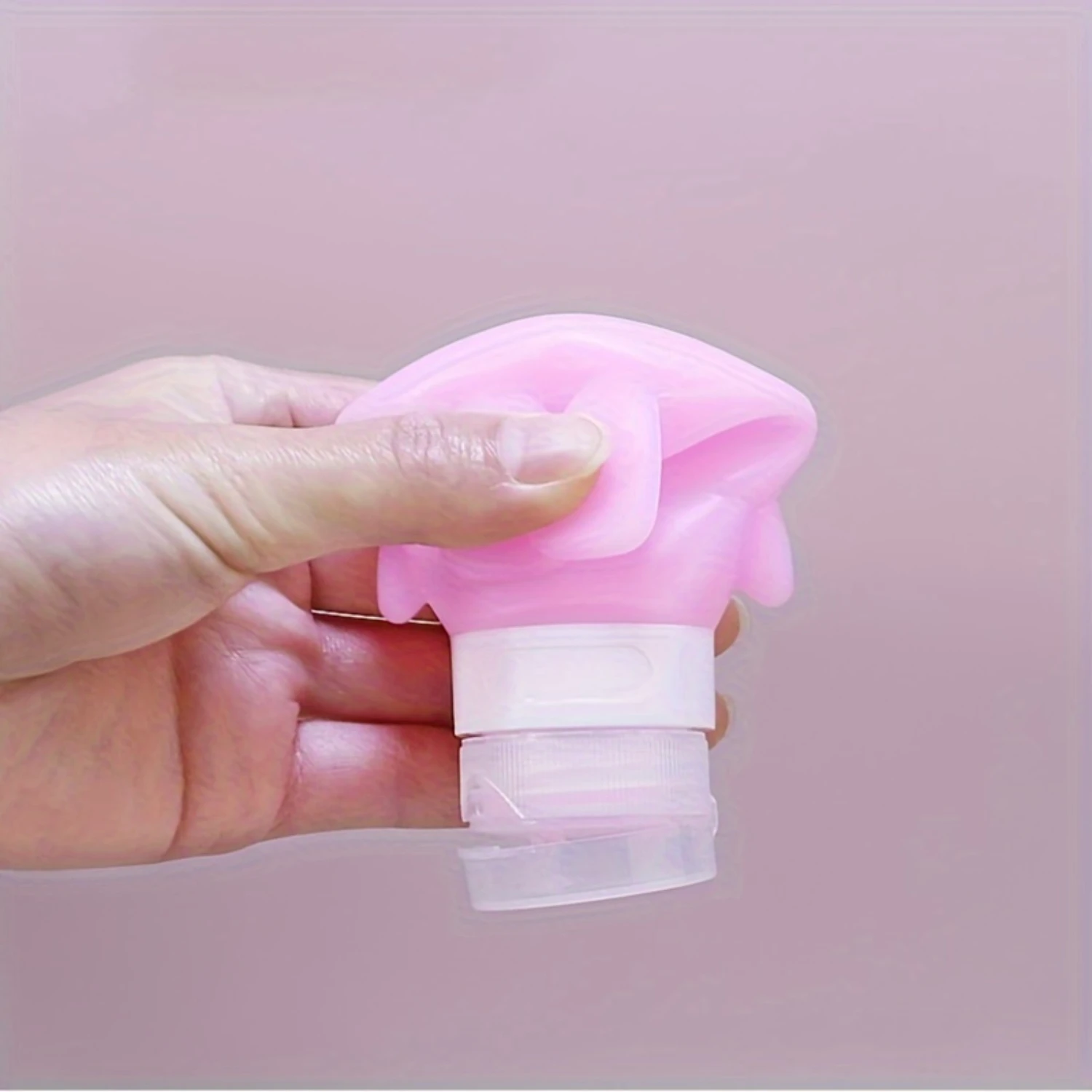 4 шт., силиконовые бутылки-дозаторы с милым кроликом, набор портативных бутылок-дозаторов для путешествий, силиконовая бутылка с крышкой, дорожная банка, мыть D