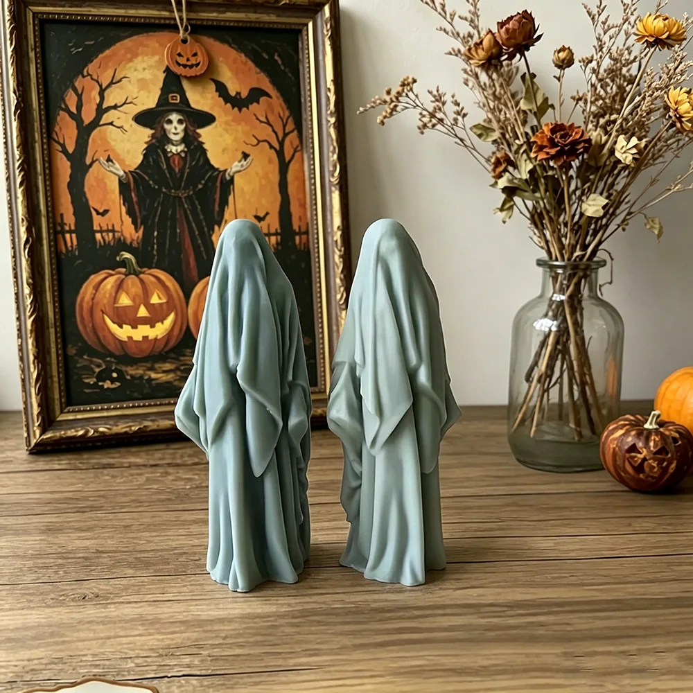 Świeca halloweenowa forma zamaskowana ludzie narzędzie do świeca DIY dekoracji tynku do aromaterapii — zdjęcie 4