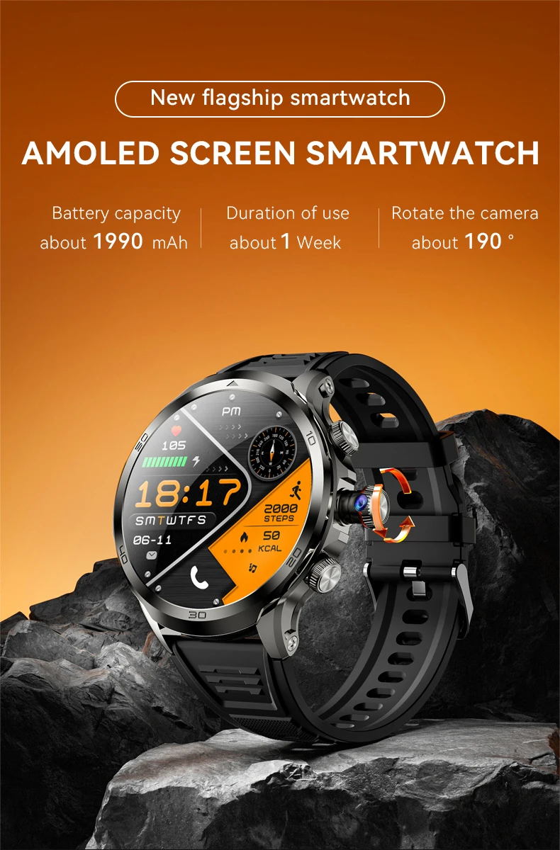 Comes with Tik Tok Smartwatch SIM Card Android 9 GPS wifi 1.95 