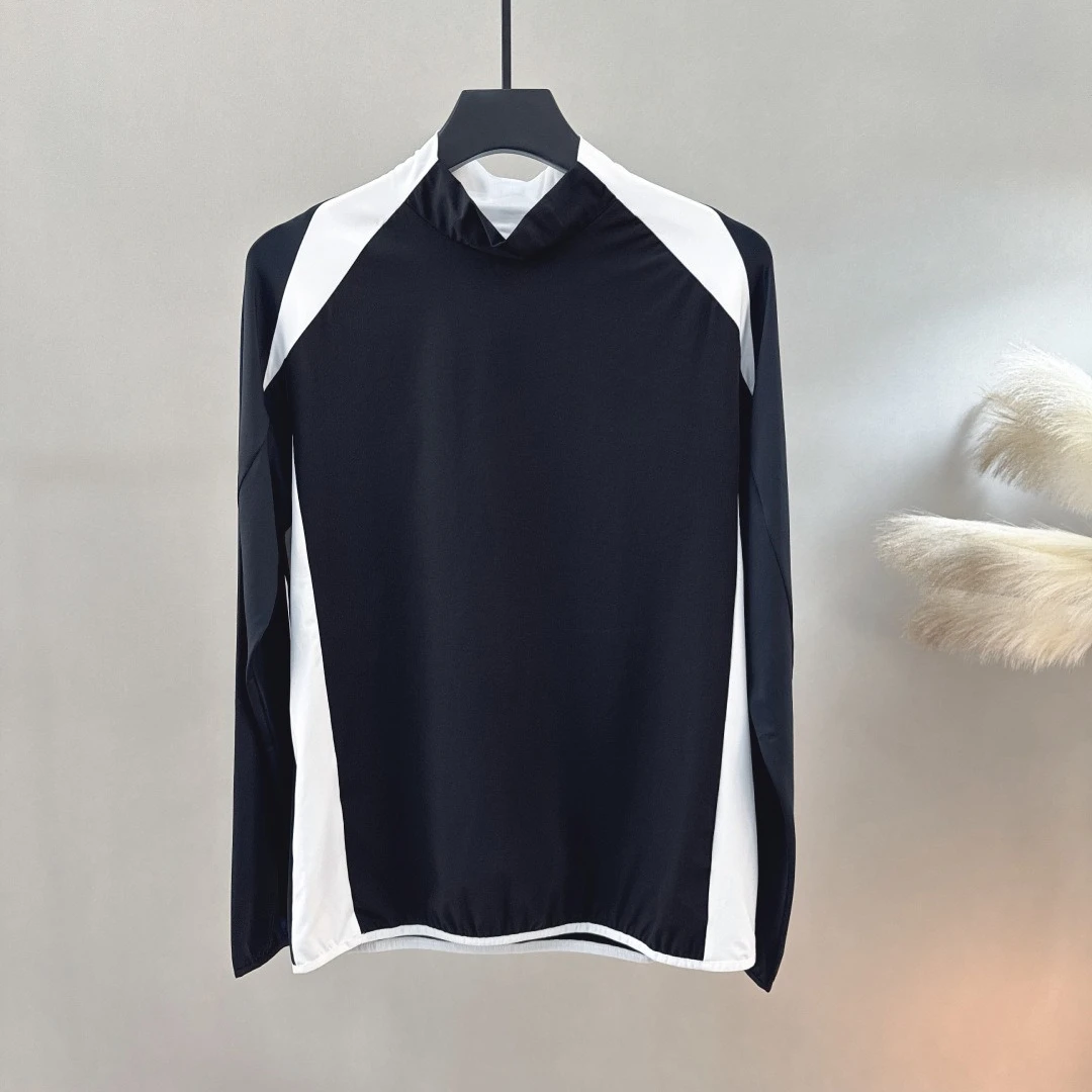 Polo de Golf de Manga Larga para Hombre, Otoño 2026, Nuevo Estilo Coreano, Ligero, con Bloques de Color, Secado Rápido, Protección UV, Deportivo