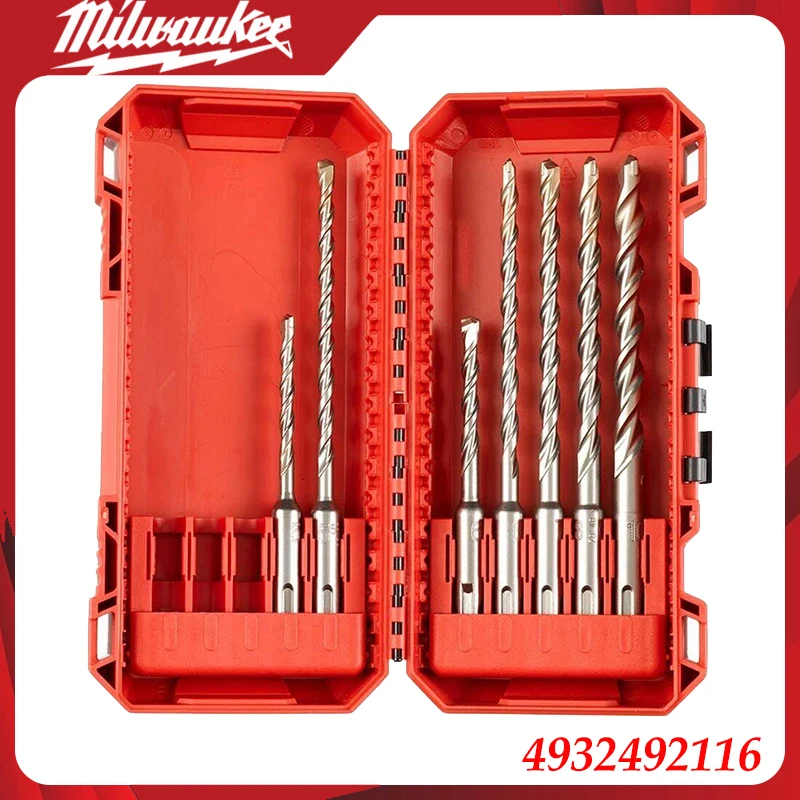 jeu-de-forets-a-maconnerie-milwaukee-4932492116-sds-plus-7-pieces-pour-le-percage-du-beton-et-de-la-brique