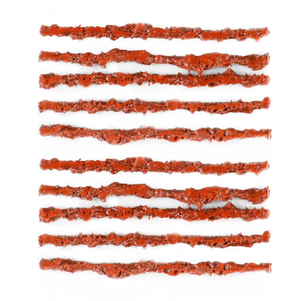50pcs Tire Repair Seal String Brown Seals Repair Strips 1.5x50mm Cycling Accessories for Road Mountain Bikes for Bicycle Tires