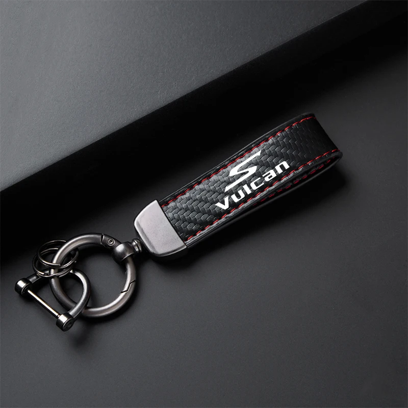 For KAWASAKI Vulcan S VN650 2015-2024 High-Grade leather Motorcycle Keychain Holder Keyring Accessories