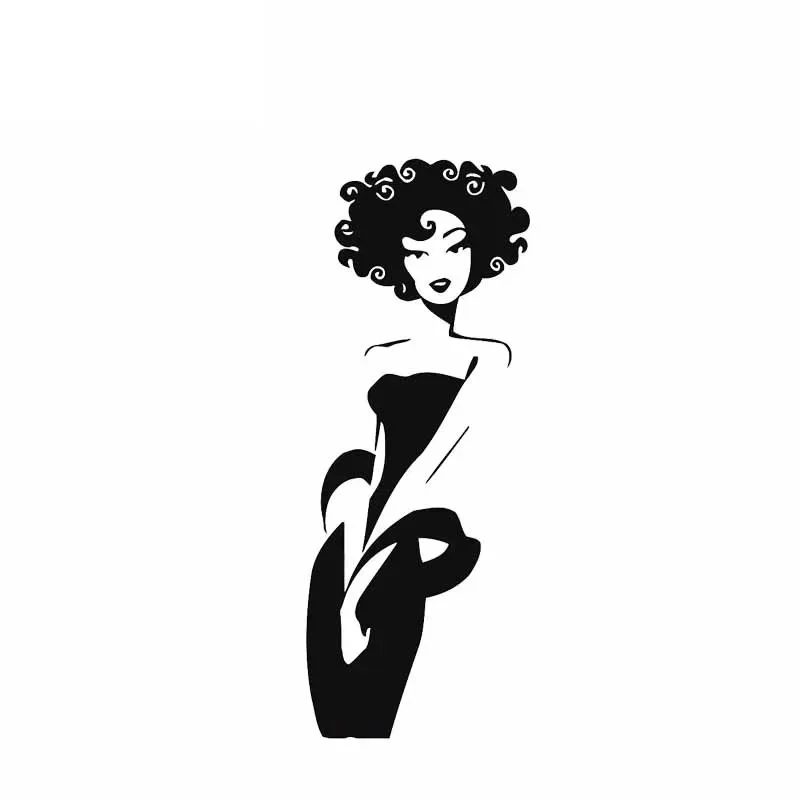 

Car Stickers Elegant and Beautiful Girl Covering Body Fashion Car Decoration Accessories PVC Stickers Black/white, 14cm*5cm