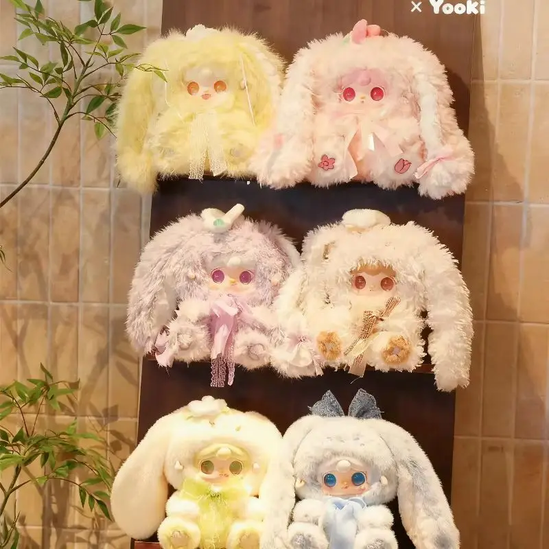 

Yooki 400% Bunny'S Florall Fragments Series Vinyl Blind Box Doll Accompany Soft Plush Doll Mystery Box Desktop Ornament Toy Gift