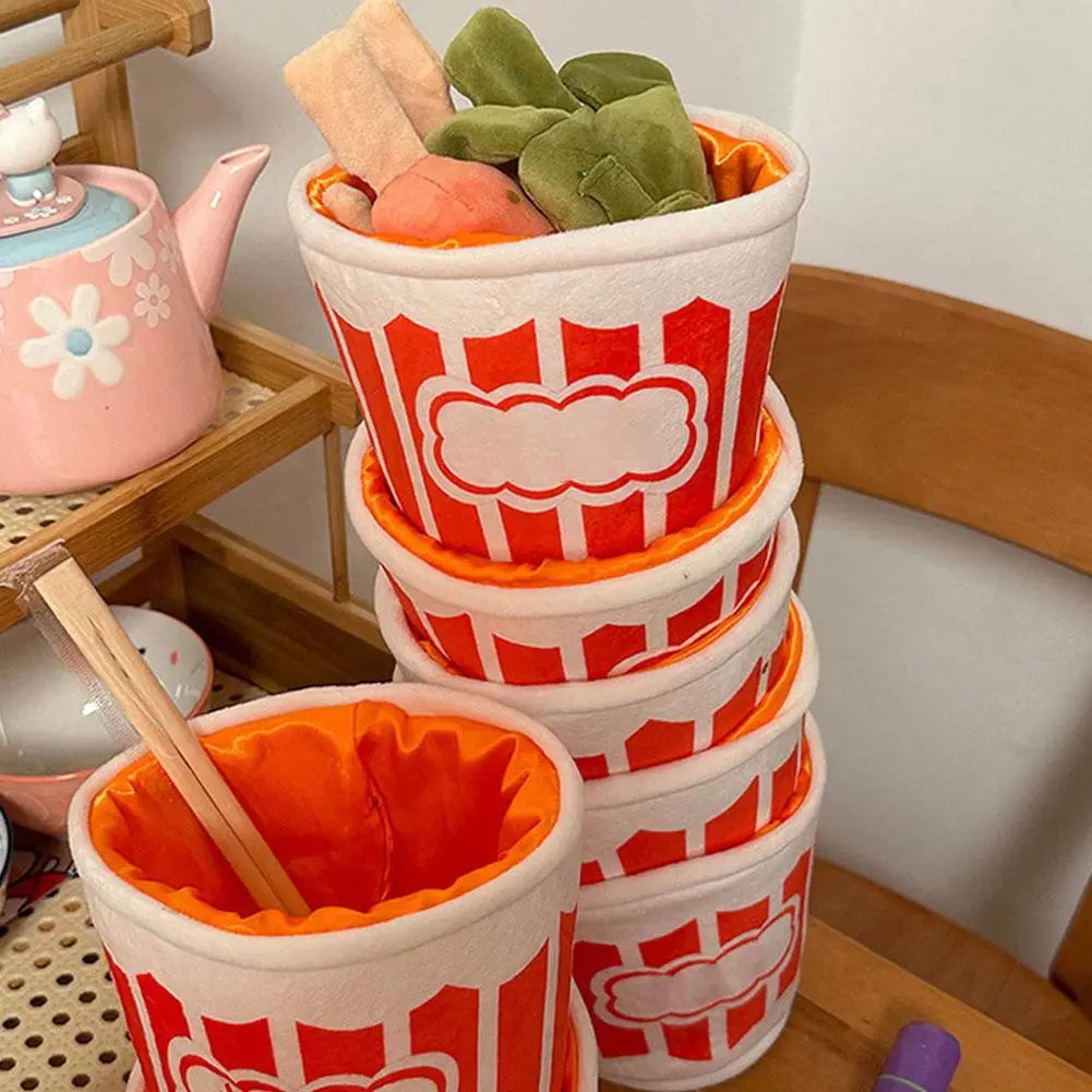 A Bowl of Oden Cute Creative Plush Doll 20CM Play House Hot Pot Simulation Food Set Plush Toy Doll Send Friends Trendy Gifts