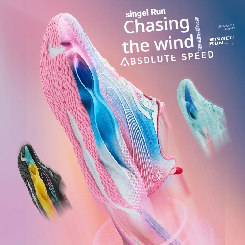 Men's Outdoor Sports Running Shoes Shock-Absorbing Rebound Running Shoes Mesh Breathable Sports Shoes Women's Casual Shoes Singh