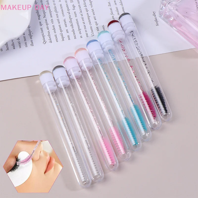 1Pcs Reusable Eyebrow Brush Tube Disposable Eyelash Brush Eyebrow Brush With New Eyelash Resin Drill Replaceable Makeup Brush