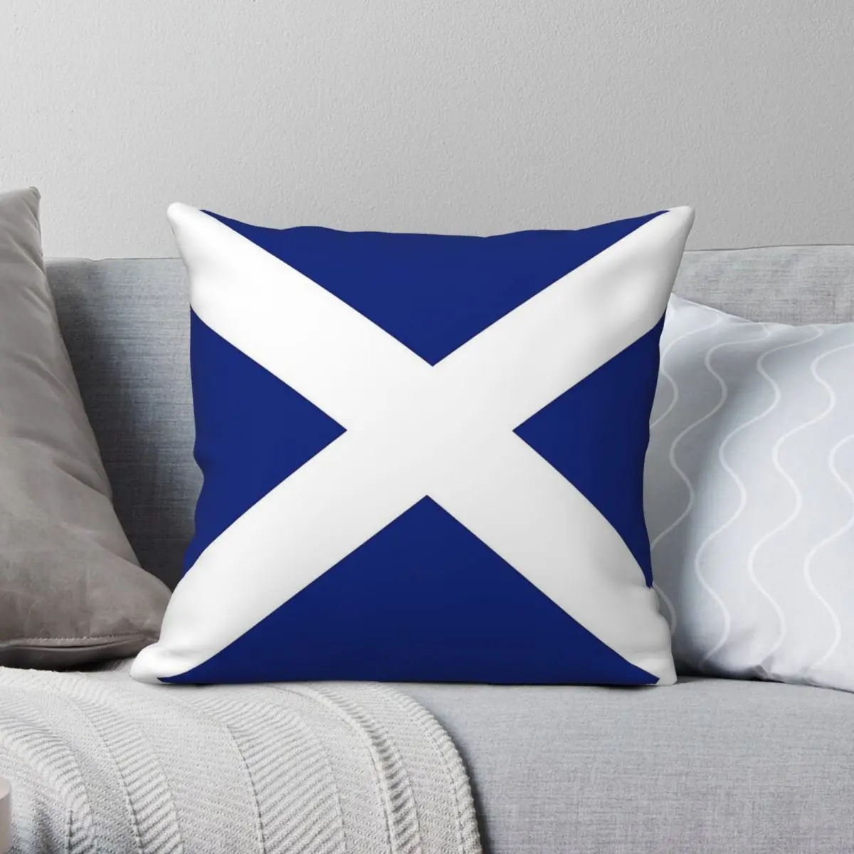 Scottish Flag Scotland Square Pillowcase Polyester Linen Velvet Pattern Zip Decor Throw Pillow Case Car Cushion Cover 45x45