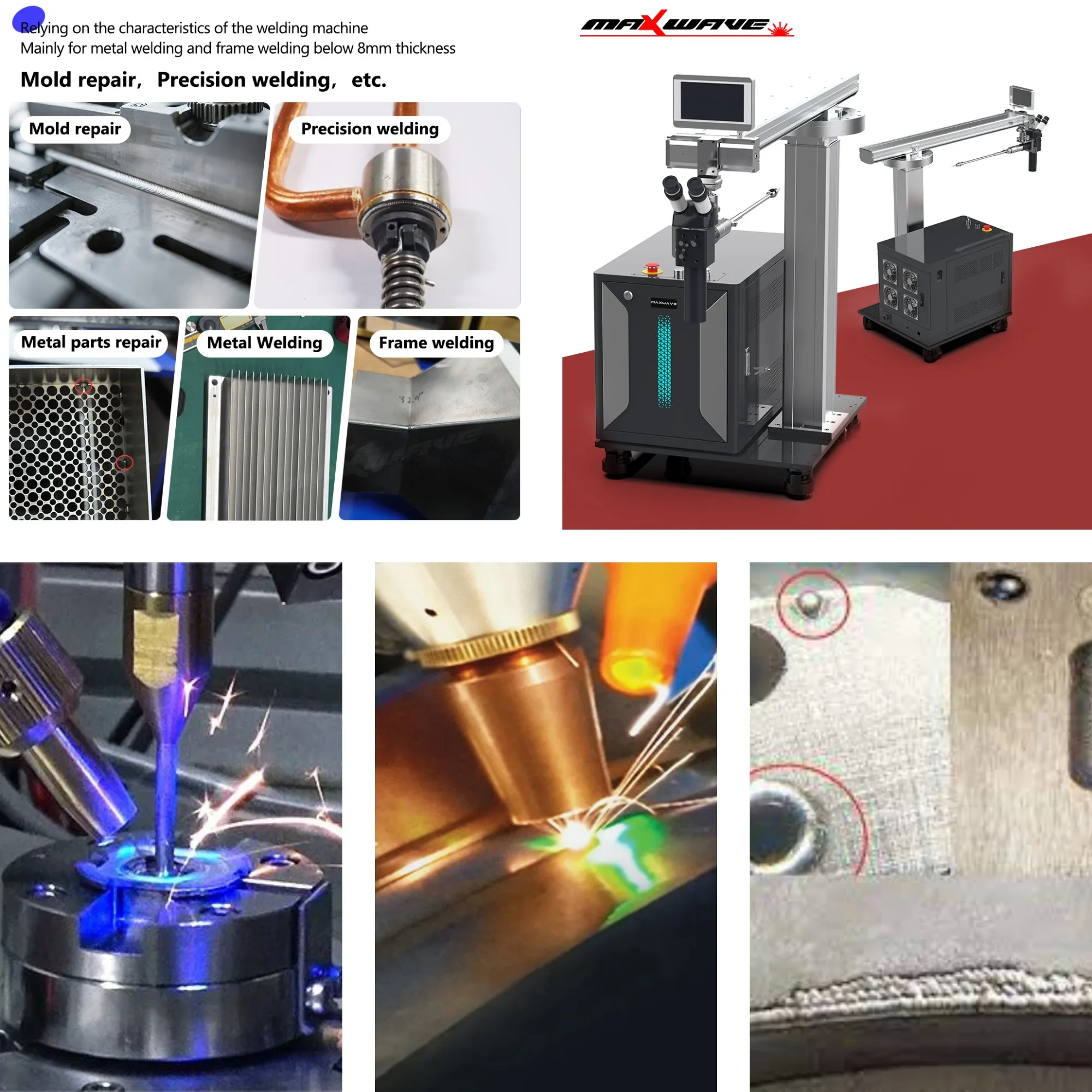 

QCW Ultimate Repair Station Semi-Auto Welding Machine for Heavy-Duty Metal Maintenance HD CCD for Clear View Custom Color