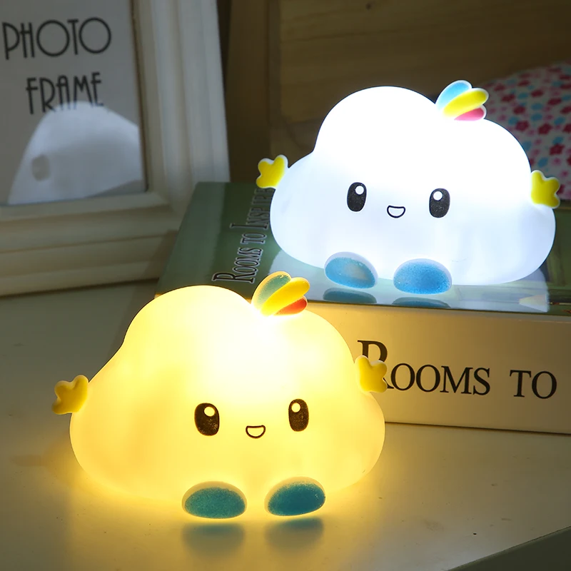 Creative festive decor ambiance light desktop decoration Cloud nightlight Bedroom bed light with sleeping light cartoon nightlig