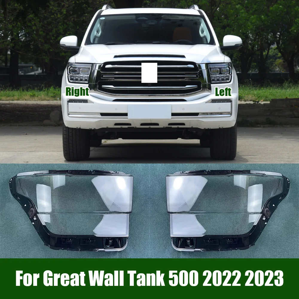 

For Great Wall Tank 500 2022 2023 Transparent Headlight Cover Lampshade Shell Headlamp Housing Durable Lens Plexiglass