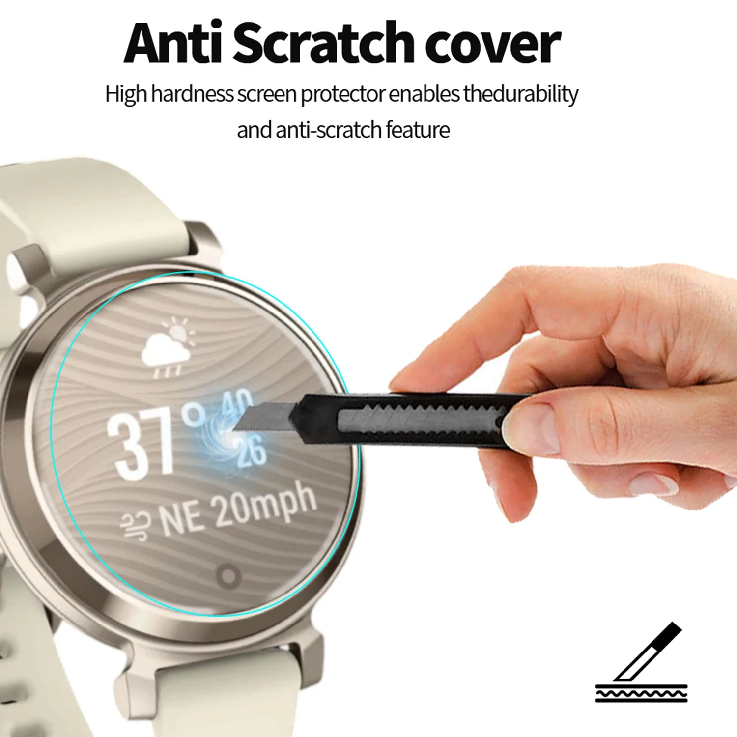 1/3/5PCS Smartwatch Tempered Glass Screen Protectors for Garmin Lily2 Active Full Coverage Anti-scratch Protective Films