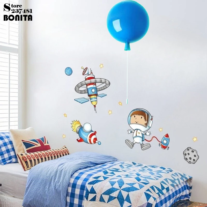 Modern Ceiling Chandelier Kids Bedroom Kindergarten Restaurant Lighting Acrylic Colorful Balloons Pendant Lamp with Pull Switch