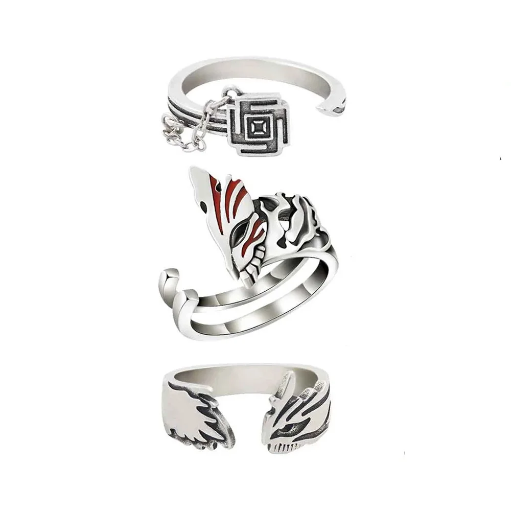 Anime Bleach Grimmjow Jaegerjaques Ulquiorra cifer Kurosaki Ichigo Hollowification Hitsugaya Toushirou Cosplay Ring Gifts