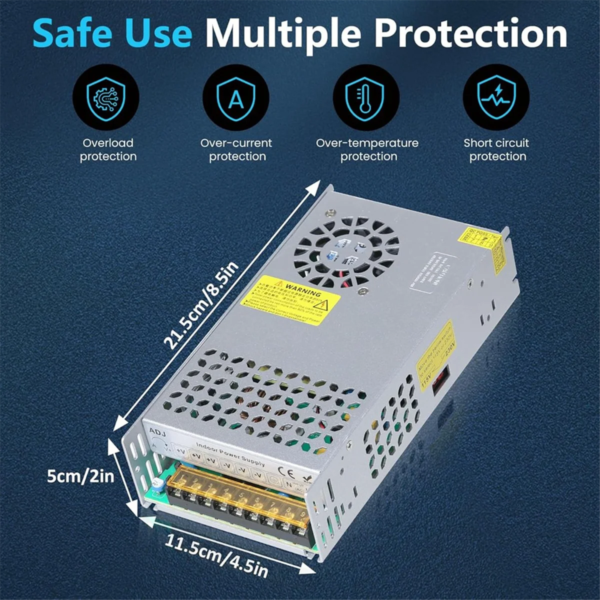 A002 DC 48V 12.5A 600W Power Supply Adapter 110V AC to 48V DC Converter Power Supply for Drive Sensor Lamp Meter Controller