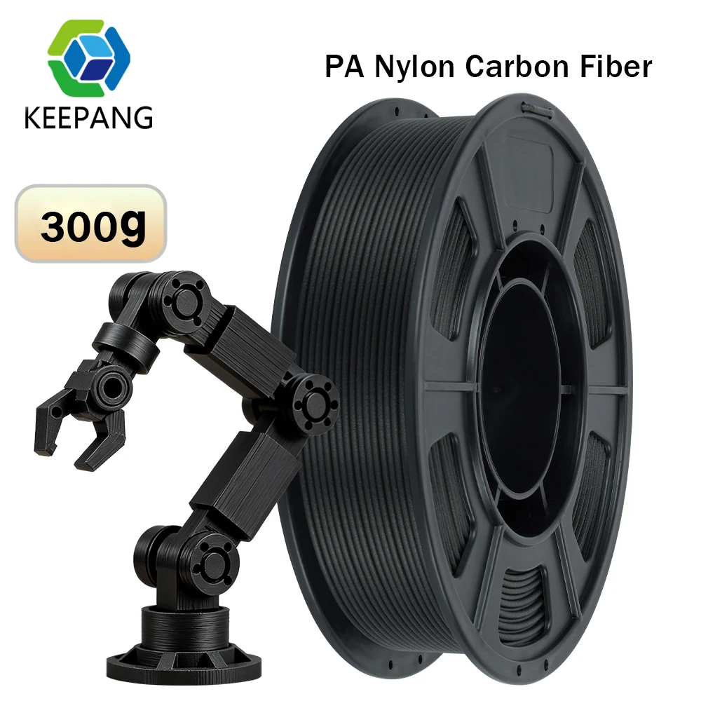 

KINGROON 300g PA Nylon Carbon Fiber Filament 1.75mm PLA CF PETG CF High Strength Carbon Fiber 3D Printer Material For Bambu Lab
