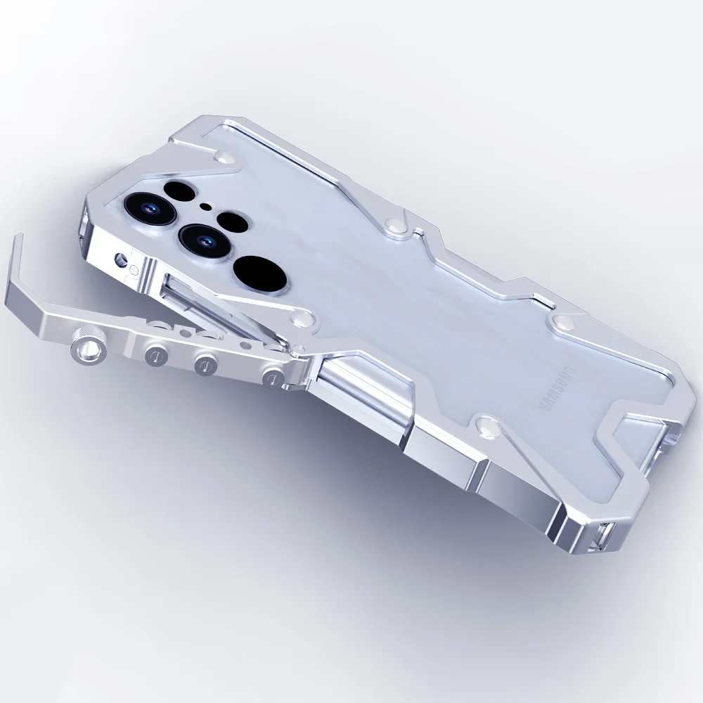 Tornillo de armadura de lujo, marco de parachoques de Metal a prueba de golpes, anticaída, antideslizante, duradero para Samsung S25Edge S24Ultra S23 S22 Plus S21 S20FE