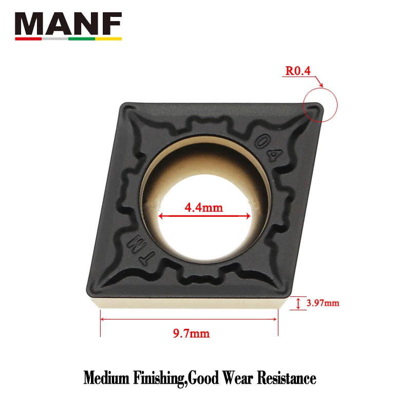 MANF Turning Tool Carbide Insert CCMT09T304 Internal Tungsten Inserts Borning Turning Inserts HSS Steel Bar Lathe Cutter