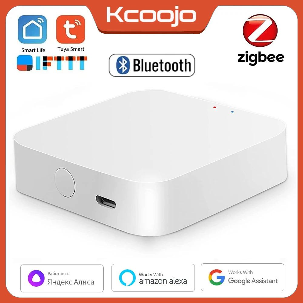 Tuya ZigBee 3.0 Smart Gateway Hub Smart Home Bridge Smart Life APP Wireless Remote Controller Works with Alexa Google Home