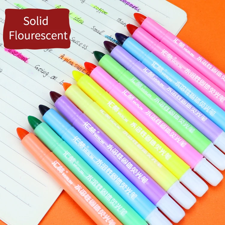 Lovely creative stationery solid fluorescent strokes Highlighter fluorescent markers color pen students candy color small fresh