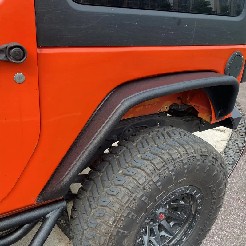 Off Road Tube Fender Flares Mud Guards Wheel Arches For Jeep Wrangler JK JKU Unlimited 2007-2018 Widened Fender Modification