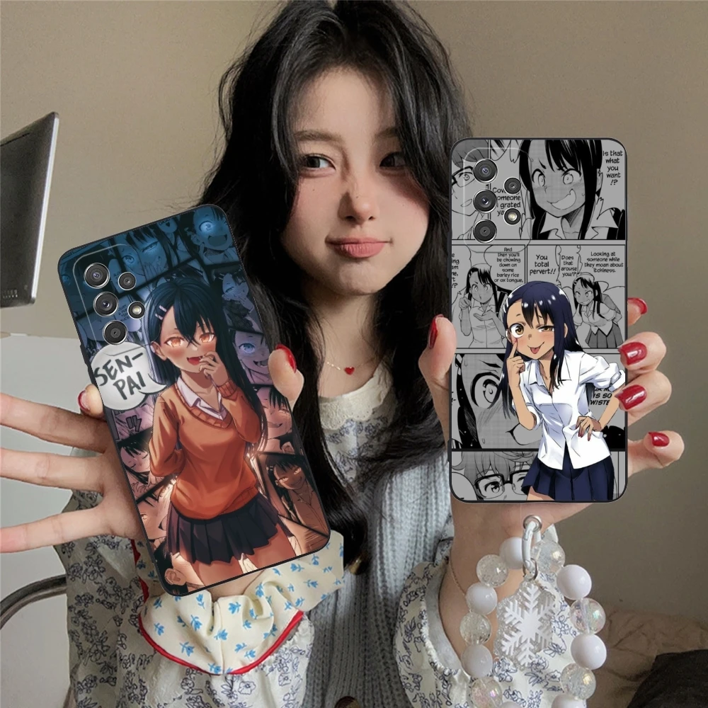 Hayase Nagatoro Anime Mobile Cell Phone Case for Samsung Galaxy A91 73 71 70 54 53 52 34 24 23 21 S 5G Black Phone Cover Shell