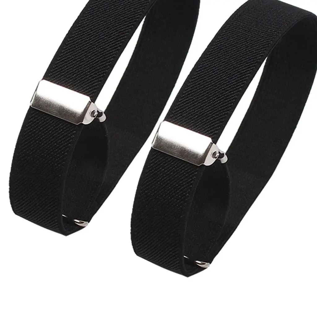 2/3/5 2 Pieces Fashion Mens Shirt Sleeve Holder Elasticated Armbands Women Black