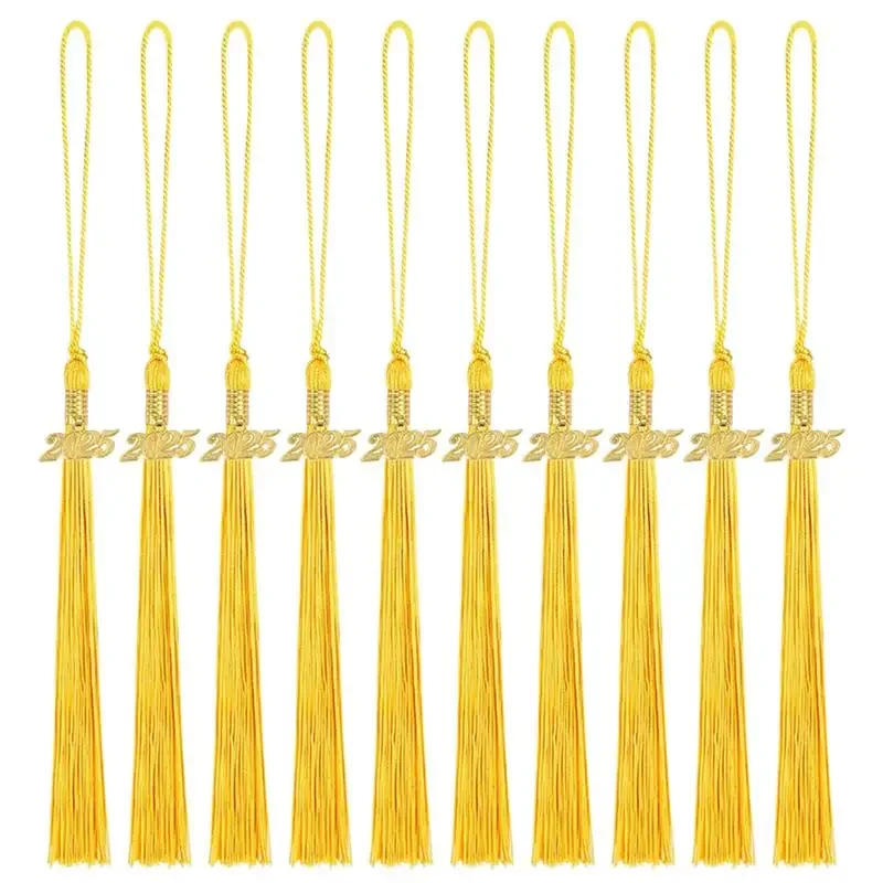 

Кисточка для выпускной шапочки 2025, 10 шт., сувенирный кулон-украшение для выпускников средней школы, университета, магистров, преподавателей