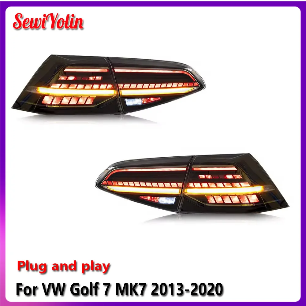 

Car LED Tail Light Accessories For VW Golf 7 MK7 2013-2020 Auto Rear Fog DRL Brake Turn Signal Lamp Plug And Play