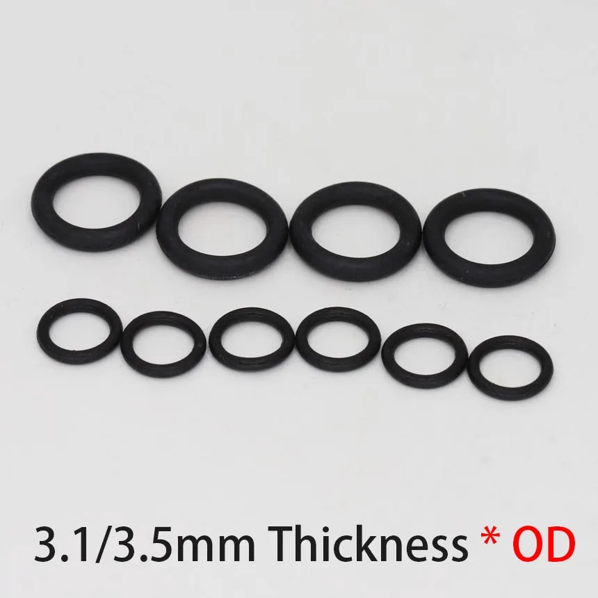 250/255/260/265/270/275/280/285/290/295/300mm OD 3.5mm Thickness 70 Shore Black NBR Oring Rubber Washer Oil Seal Gasket O Ring