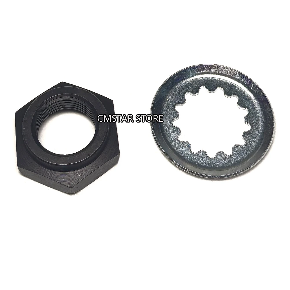For CFMOTO 450MT 450SR 450SRS CLC450 Motorcycle Front Small Chain Sprocket Nuts Pinion Nut Sub Axle Nut Lock Washer