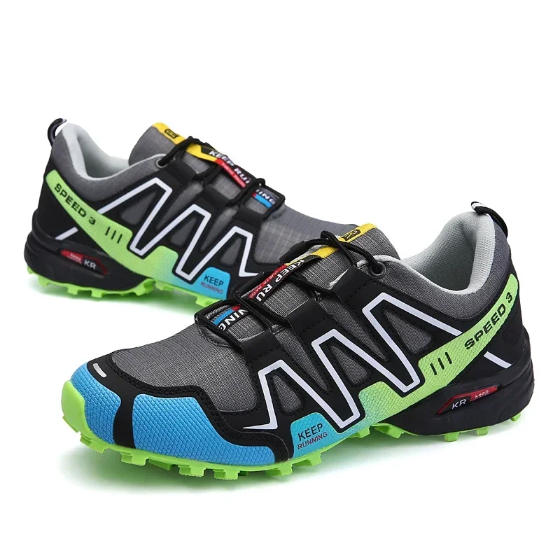 

Large Men's Sports Shoes Outdoor Mountaineering Shoes Speed 3 Off road Running Shoes Anti slip and Wear resistant Hiking Tourism