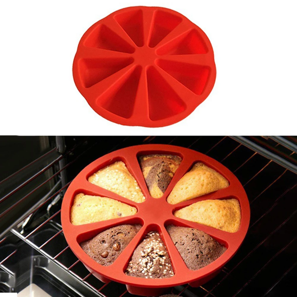 1pc Silicone Triangle Cake Molds Set 8-Cavity Silicone Cake Molds For Baking Confections Soaps And Candle Projects