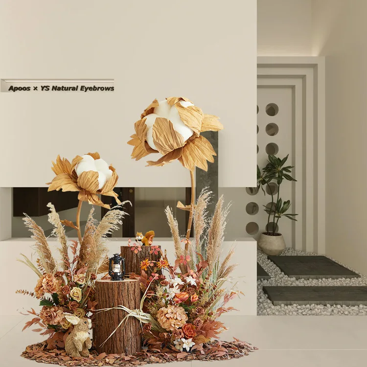 Giant decorative flowers, high-end bionic  scene setups, fashion store window displays, realistic floral props